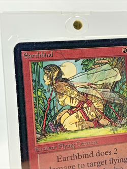 ALPHA - Earthbind - MP-HP MTG Magic the Gathering 1993 Card in Magnetic Holder - Image 2