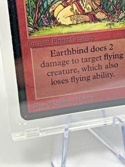 ALPHA - Earthbind - MP-HP MTG Magic the Gathering 1993 Card in Magnetic Holder - Image 3
