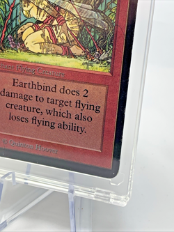ALPHA - Earthbind - MP-HP MTG Magic the Gathering 1993 Card in Magnetic Holder - Image 4