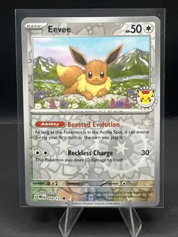 Pokemon TCG Eevee Prismatic Evolutions Holo Card 2025 Day Stamp Promo 074/131 - Image 1