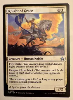 Knight of Grace #576 (NM) Foundations FDN Magic MTG - Image 1