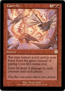 Mtg 1x Mercadian Masques Cave-In #180 MP magic - Image 1