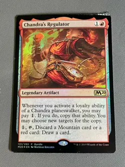 MTG Foil Promo Core Set 2020 M20 Chandra's Regulator Crimped & Torn MISCUT - Image 1