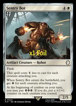 MTG Foil Universes Beyond: Fallout PIP Sentry Bot MINT - Image 1