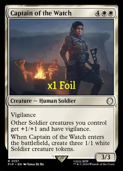 MTG Foil Universes Beyond: Fallout PIP Captain of the Watch MINT - Image 1