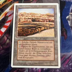 MTG Renaissance (Strip Mine) Tagebaumine German White Border LP+ - Image 1