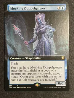 MTG Mocking Doppelganger (Extended Art), NM-Mint, (CLB #617) Regular - Image 1