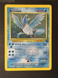 POKEMON - ARTICUNO HOLO RARE 2/62 Fossil ITA Unlimited Vintage | Good - - Image 1