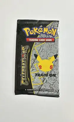 1x Pokemon Celebrations Booster Pack 4 Cards Pack New Sealed Offical TCG - Image 1