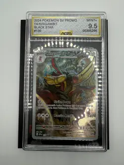 2024 Pokemon EN SFA Black Star Promo Kingambit Illustration Coll #130 AGS 9.5 - Image 1