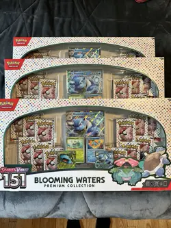 Pokemon Blooming Waters Premium Collection Scarlet & Violet 151 (Lot 3x) - Image 1
