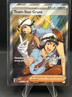 Pokemon TCG Team Star Grunt Scarlet & Violet Holo Ultra Rare Card 242/198 - Image 1