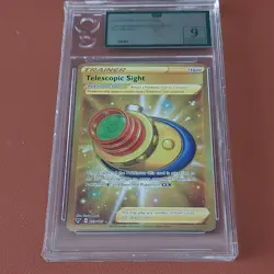 2020 Pokemon SWSH FA/Telescopic sight Vivid Voltage OG Grade 9 (like PSA) - MINT - Image 1