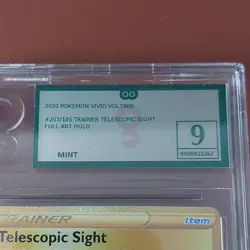 2020 Pokemon SWSH FA/Telescopic sight Vivid Voltage OG Grade 9 (like PSA) - MINT - Image 2