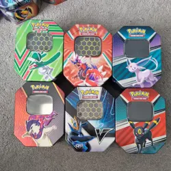 6 x Pokemon TCG Tin EMPTY (1) - Image 1