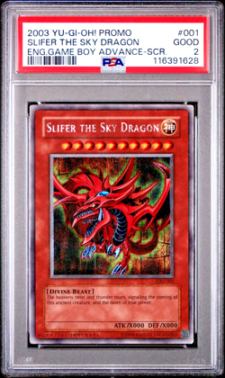 PSA 2 Slifer The Sky Dragon GBI-001 Secret Rare Game Boy Advance Promo YUGIOH - Image 1