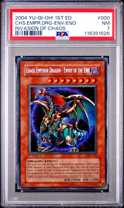 PSA 7 1ST EDITION Chaos Emperor Dragon Envoy of the End IOC-000 YUGIOH - Image 1