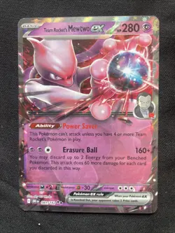 Pokemon Scarlet & Violet 2025 Destined Rivals Team Rockets Mewtwo EX Card 81/182 - Image 1
