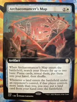 Archaeomancer's Map Extended Art Magic The Gathering Card, Commander, 339 - Image 1