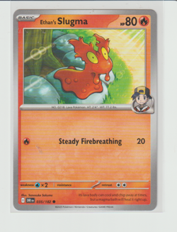 Pokemon TCG Destined Rivals Ethan's Slugma Card 035/182 - Image 1