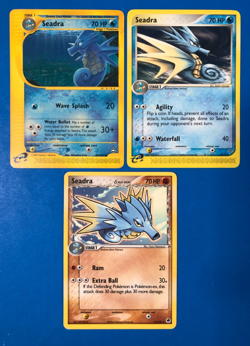 Seadra Vtg 3 Card LOT - Aquapolis 58/147 LP/MP - EX Dragon & Frontiers Pokemon - Image 1