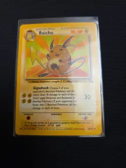 Pokemon TCG Card Raichu Non Holo - 29/62 Fossil Rare - Near Mint - Image 1