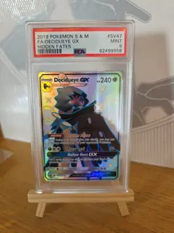 Decidueye GX 2019 Pokemon Hidden Fates SV47 Full Art PSA 9 Graded Card - Image 1