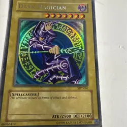 YuGiOh Vintage UR Card Dark Magician SDY-006 With Minor Holo Bleed Near Mint - Image 1