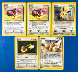 EEVEE VTG 5 Card LOT-Jungle- Legendary Collection- Neo Discovery 38/75 Pokemon - Image 1