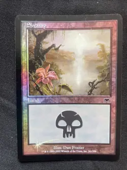 MTG Onslaught Swamp Foil Card 341/350 Near Mint Condition - Image 1