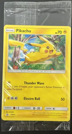Pikachu SM04 Black Star Target Exclusive Promo Pokemon Card TCG Sealed Pack - Image 1