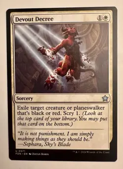 Devout Decree #571 (NM) Foundations FDN Magic MTG - Image 1