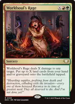 WORLDSOUL'S RAGE mtg NM-M Commander: Edge of Eternities 1 Rare - Image 1