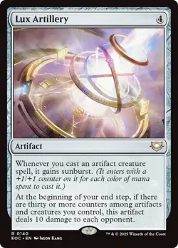 LUX ARTILLERY mtg NM-M Commander: Edge of Eternities 1 Rare - Image 1