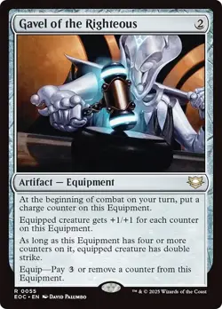 GAVEL OF THE RIGHTEOUS mtg NM-M Commander: Edge of Eternities 1 Rare - Image 1
