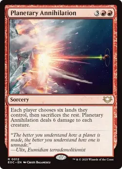 PLANETARY ANNIHILATION mtg NM-M Commander: Edge of Eternities 1 Rare - Image 1