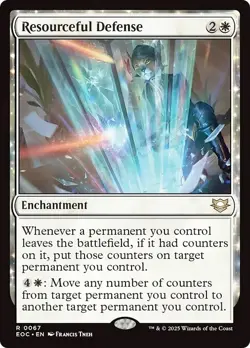 RESOURCEFUL DEFENSE mtg NM-M Commander: Edge of Eternities 1 Rare - Image 1