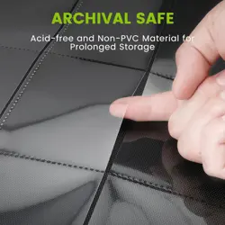 Trading Card Binder with Sleeves, Premium 4 Pocket Ringless Card Binder 160 Side - Image 5