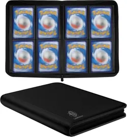 Trading Card Binder with Sleeves, Premium 4 Pocket Ringless Card Binder 160 Side - Image 1