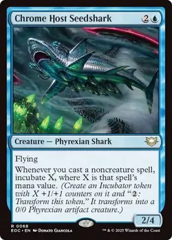 CHROME HOST SEEDSHARK mtg NM-M Commander: Edge of Eternities 1 Rare - Image 1