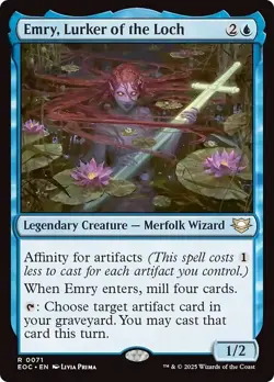 EMRY, LURKER OF THE LOCH mtg NM-M Commander: Edge of Eternities 1 Rare - Image 1
