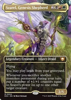 FOIL Borderless SZAREL, GENESIS SHEPHERD mtg NM Commander Eternities Mythic - Image 1