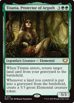 TITANIA, PROTECTOR OF ARGOTH mtg NM-M Commander: Edge of Eternities 1 Mythic - Image 1