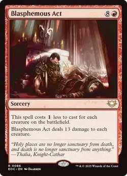 BLASPHEMOUS ACT mtg NM-M Commander: Edge of Eternities 1 Rare - Image 1