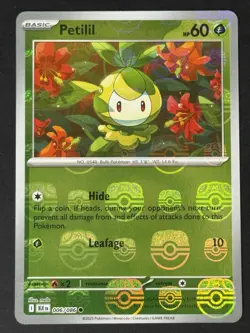 Petilil 006/086 Masterball Pattern BLKen Black Bolt Pokemon Card TCG NM - Image 1