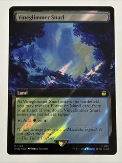 MTG Doctor Who Vineglimmer Snarl Extended Art Surge Foil 1123 NM Rare - Image 1