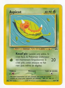CARTE POKEMON ASPICOT 70/75. NEO DISCOVERY WIZARDS. FR - Image 1
