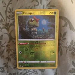 Pokemon Card Caterpie Rebel Clash Reverse Holo 001/192 - Image 1