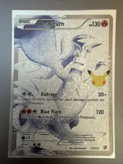 Reshiram 113/114 Celebrations Classic Collection Pokemon 2021 - Image 3