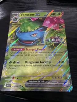 Pokemon Venusaur Ex Stellar Crown Stamped Promo 001/142 Jumbo/Standard TCG NM - Image 1